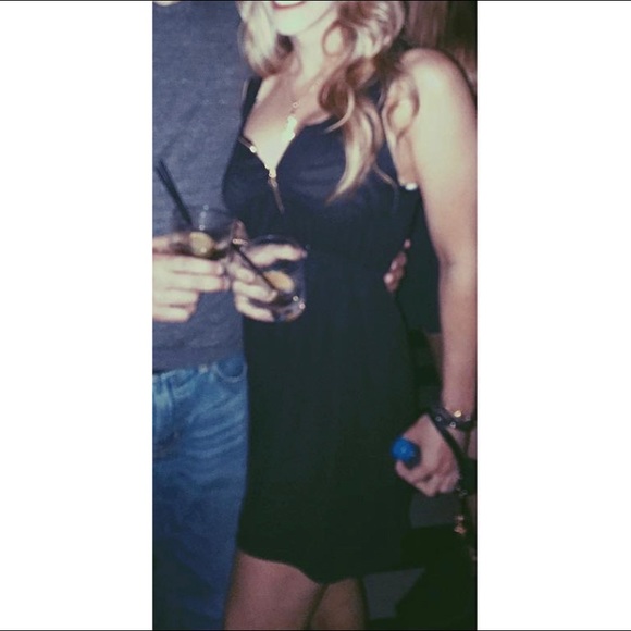 Black Dress with Gold Zipper - Picture 4 of 4